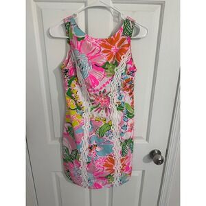 Lilly Pulitzer for Target 20th Anniversary Floral Print Sleeveless‎ Dress Size 2